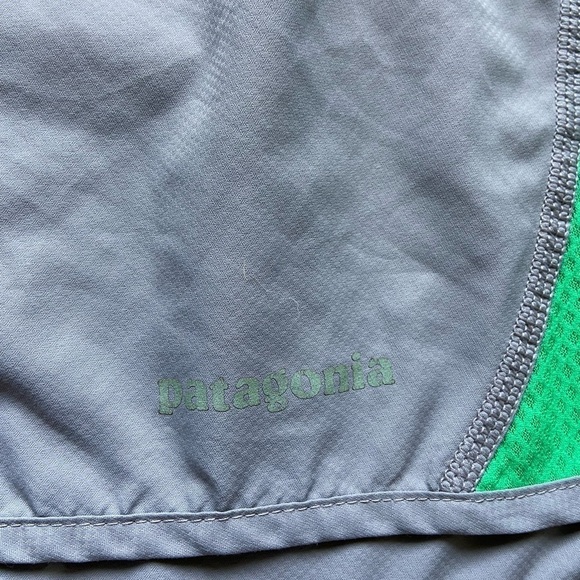 Patagonia Women’s Strider Running Shorts Lined Grey Green READ Snag - Picture 2 of 13